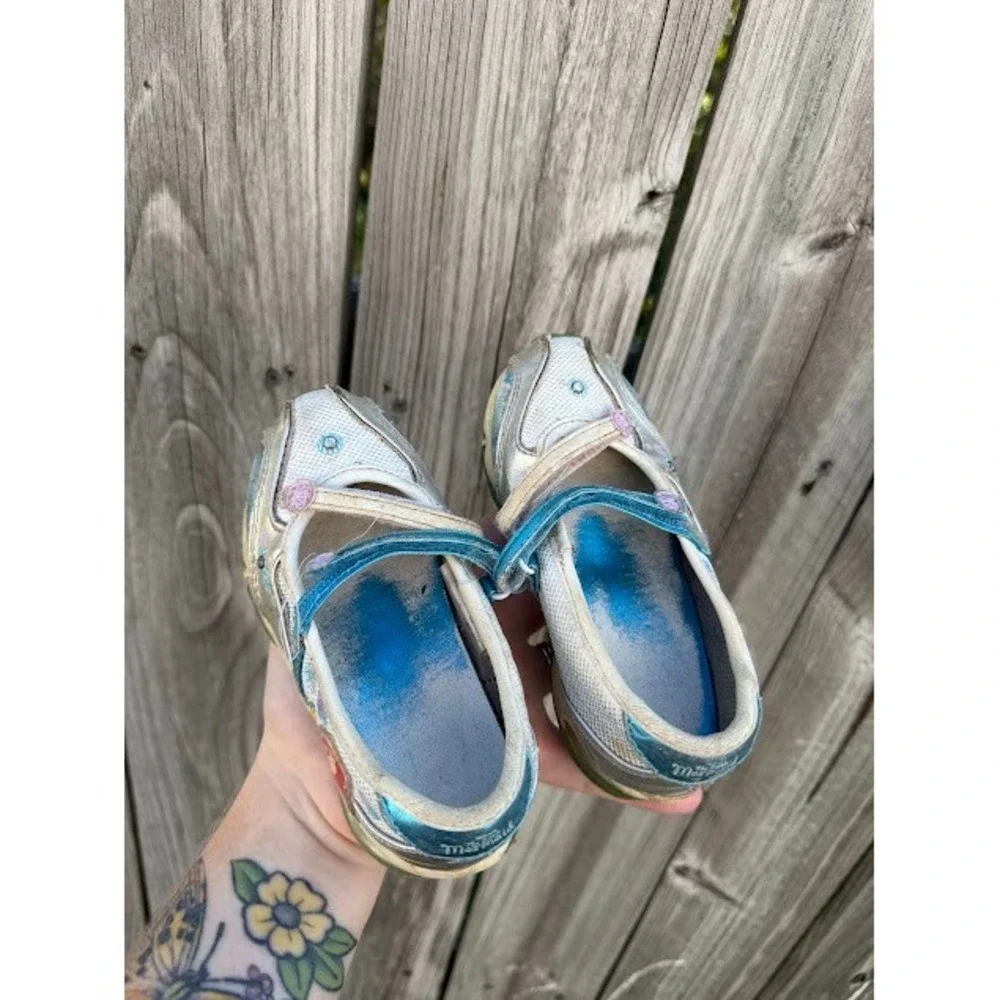 Mermaidcore Disney Little Mermaid Ariel Sneakers 7.5 Silver Blue Mary Jane